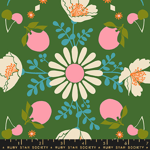Juicy Golden Poppy in Sarah Green - Ruby Star Society Sold by the Half Yard